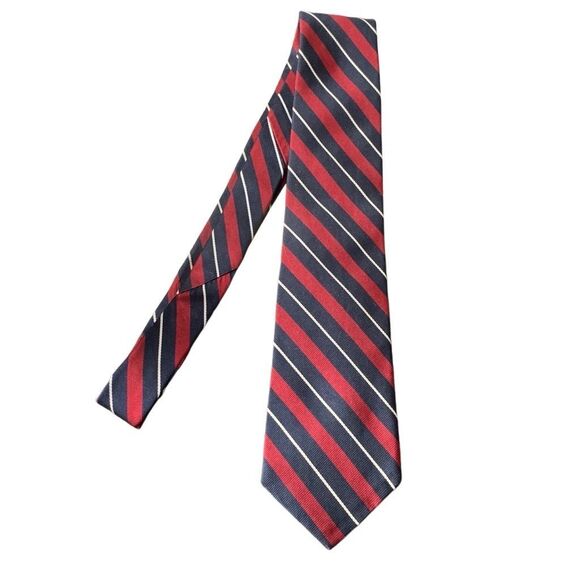 Pre Owned Men’s Lands’ End Charter Collection Tie Neck Tie Necktie All Silk Hand - Picture 2 of 5